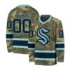 NHL Seattle Kraken Special Camo Design V-neck Hockey Jersey FHJ302