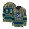 NHL Vancouver Canucks Special Camo Design V-neck Hockey Jersey FHJ302