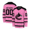 NHL Vancouver Canucks Special Pink V-neck Hockey Jersey FHJ301
