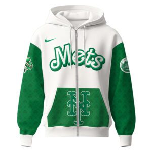 New York Mets MLB x St. Patrick's Day Limited Edition Performance Zip Hoodie 2025