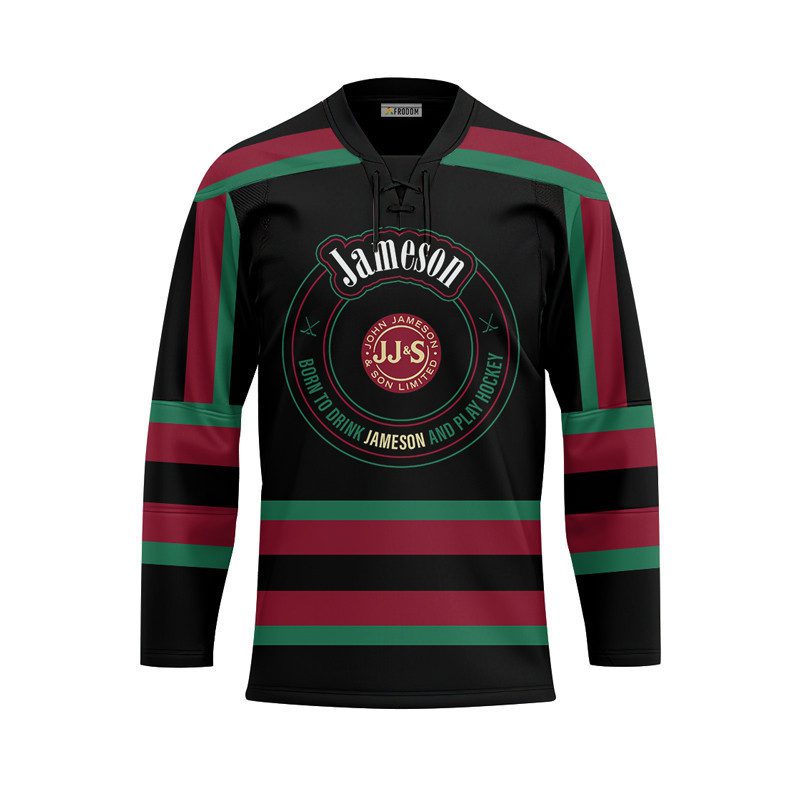 Personalized-Black-Born-To-Drink-Jameson-and-Play-Lace-Hockey-Jersey-1