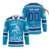 Personalized Born To Drink Bud Light and Play Lace Hockey Jersey