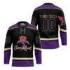 Personalized Crown Royal Black And Purple Lace Hockey Jersey