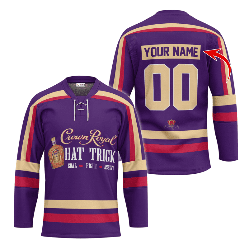 Personalized-Crown-Royal-Hat-Trick-Lace-Hockey-Jersey Personalized Crown Royal Hat Trick Lace Hockey Jersey