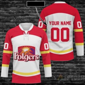 Personalized Folgers Lace Hockey Jersey