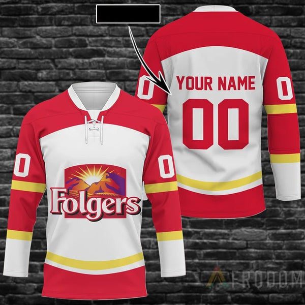 Personalized-Folgers-Lace-Hockey-Jersey Personalized Folgers Lace Hockey Jersey