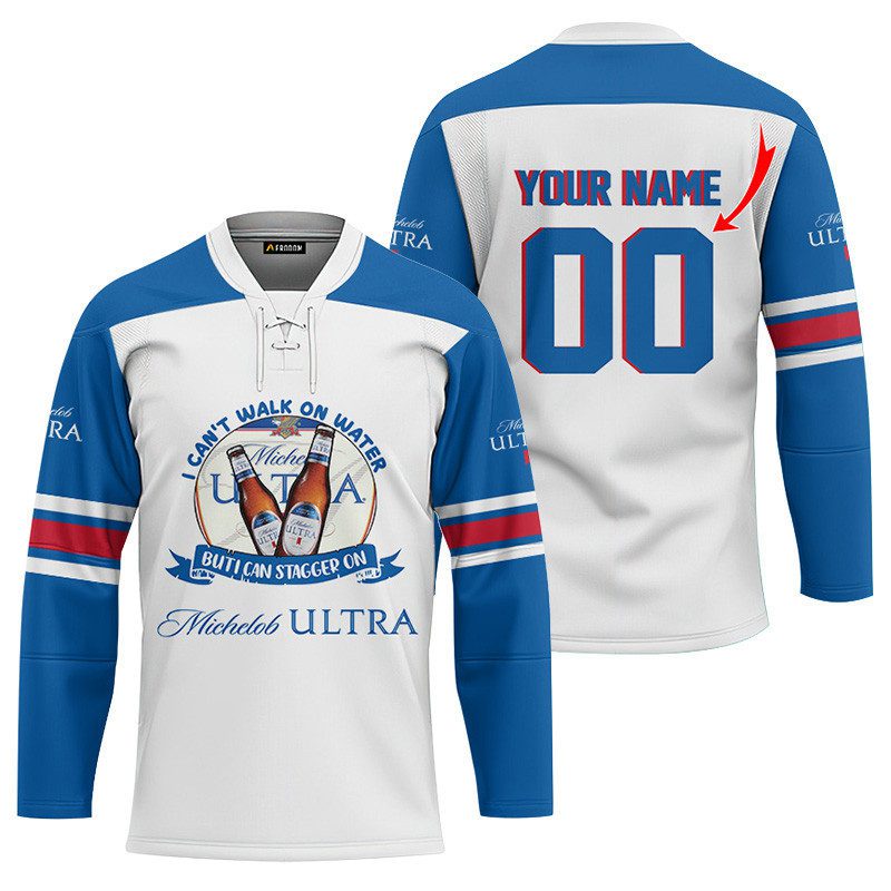 Personalized-I-Can-Stagger-On-Michelob-ULTRA-Lace-Hockey-Jersey Personalized I Can Stagger On Michelob ULTRA Lace Hockey Jersey