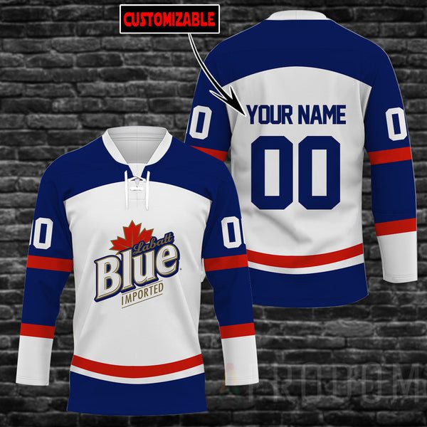 Personalized-Labatt-Blue-Lace-Hockey-Jersey Personalized Labatt Blue Lace Hockey Jersey