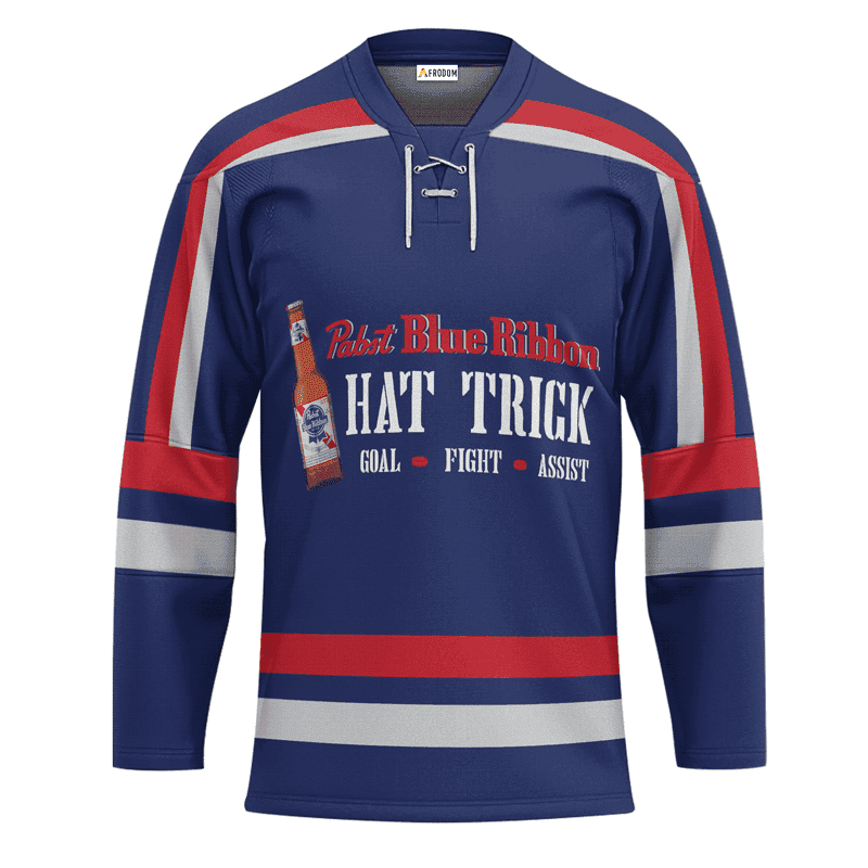 Personalized-Pabst-Blue-Ribbon-Hat-Trick-Lace-Hockey-Jersey-1