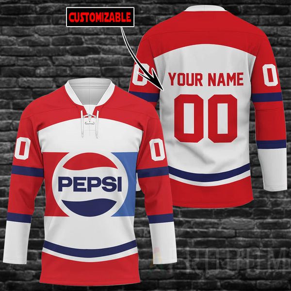 Personalized-Pepsi-Lace-Hockey-Jersey Personalized Pepsi Lace Hockey Jersey
