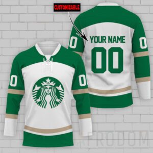 Personalized Starbucks Lace Hockey Jersey