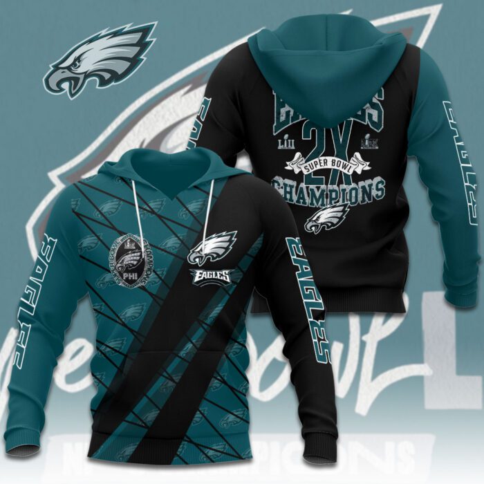 Philadelphia Eagles Super Bowl LIX Champion 2025 Unisex Performance Hoodie NCT1061