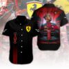 Scuderia Ferrari x Lewis Hamilton Short Sleeve Dress Shirt Hawaiian Shirt NCT1019