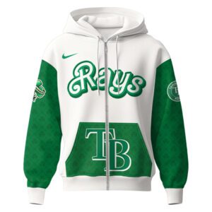 Tampa Bay Rays MLB x St. Patrick's Day Limited Edition Performance Zip Hoodie 2025