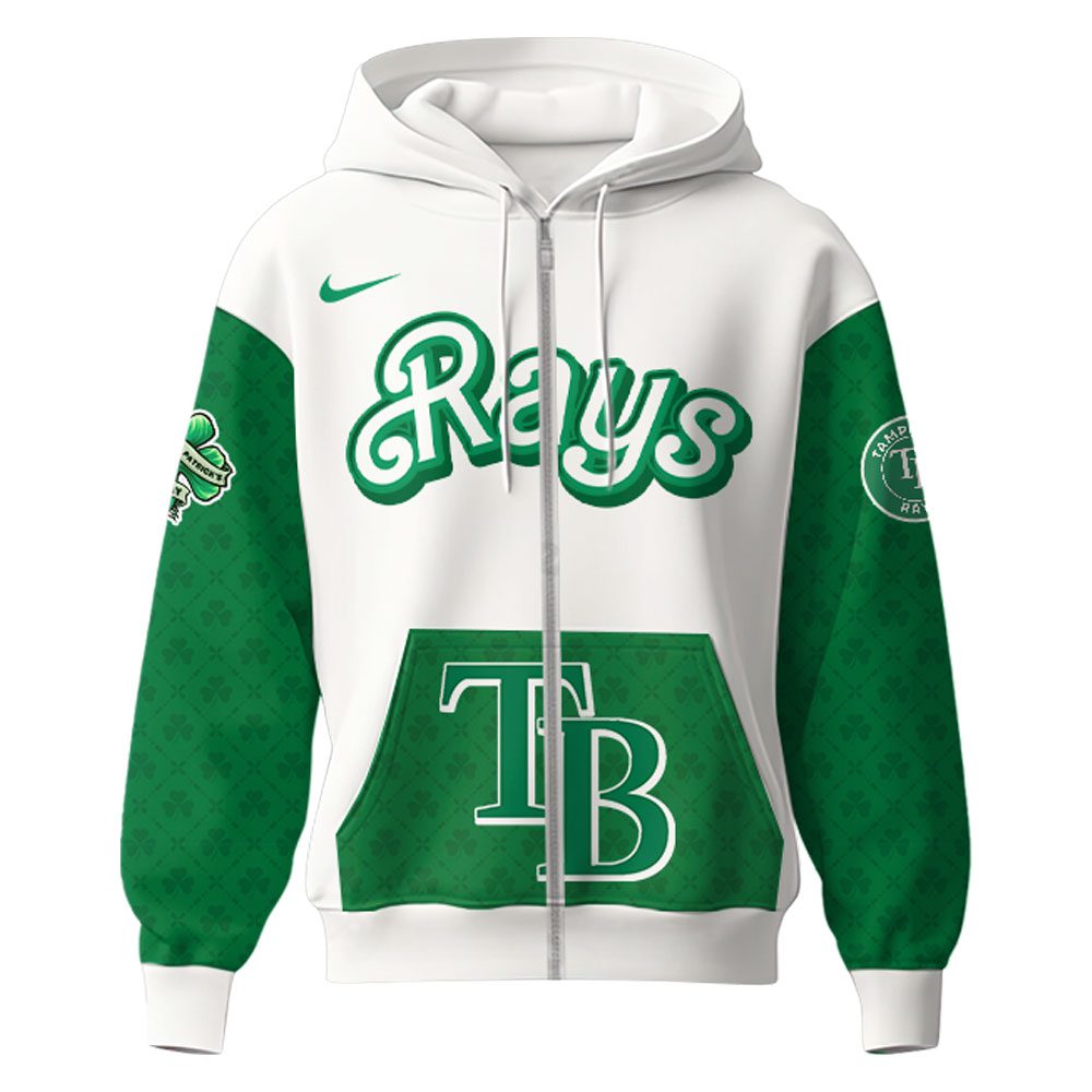 Tampa-Bay-Rays-MLB-x-St.-Patricks-Day-Limited-Edition-Performance-Zip-Hoodie-2025 Tampa Bay Rays MLB x St. Patrick's Day Limited Edition Performance Zip Hoodie 2025