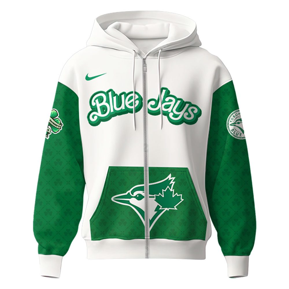 Toronto-Blue-Jays-MLB-x-St.-Patricks-Day-Limited-Edition-Performance-Zip-Hoodie-2025 Toronto Blue Jays MLB x St. Patrick's Day Limited Edition Performance Zip Hoodie 2025