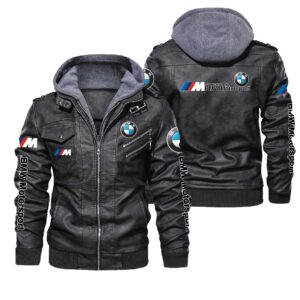 BMW Black Brown Leather Jacket LIZ031