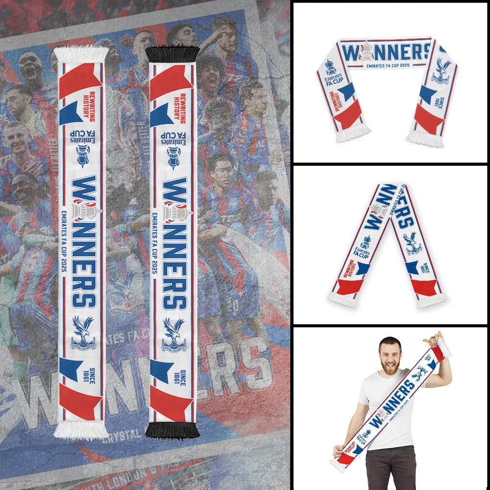 Crystal-Palace-FC-Champion-2025-Ruffneck-Soccer-Scarf-RSC1011 Crystal Palace FC Champion 2025 Ruffneck Soccer Scarf RSC1011