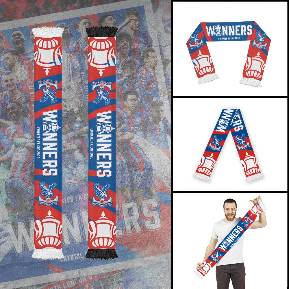 Crystal-Palace-FC-Champion-2025-Ruffneck-Soccer-Scarf-RSC1013 Crystal Palace FC Champion 2025 Ruffneck Soccer Scarf RSC1013
