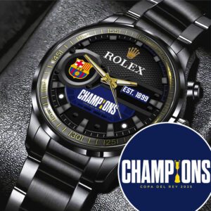 FC Barcelona x Rolex Black Stainless Steel Watch GCL1322