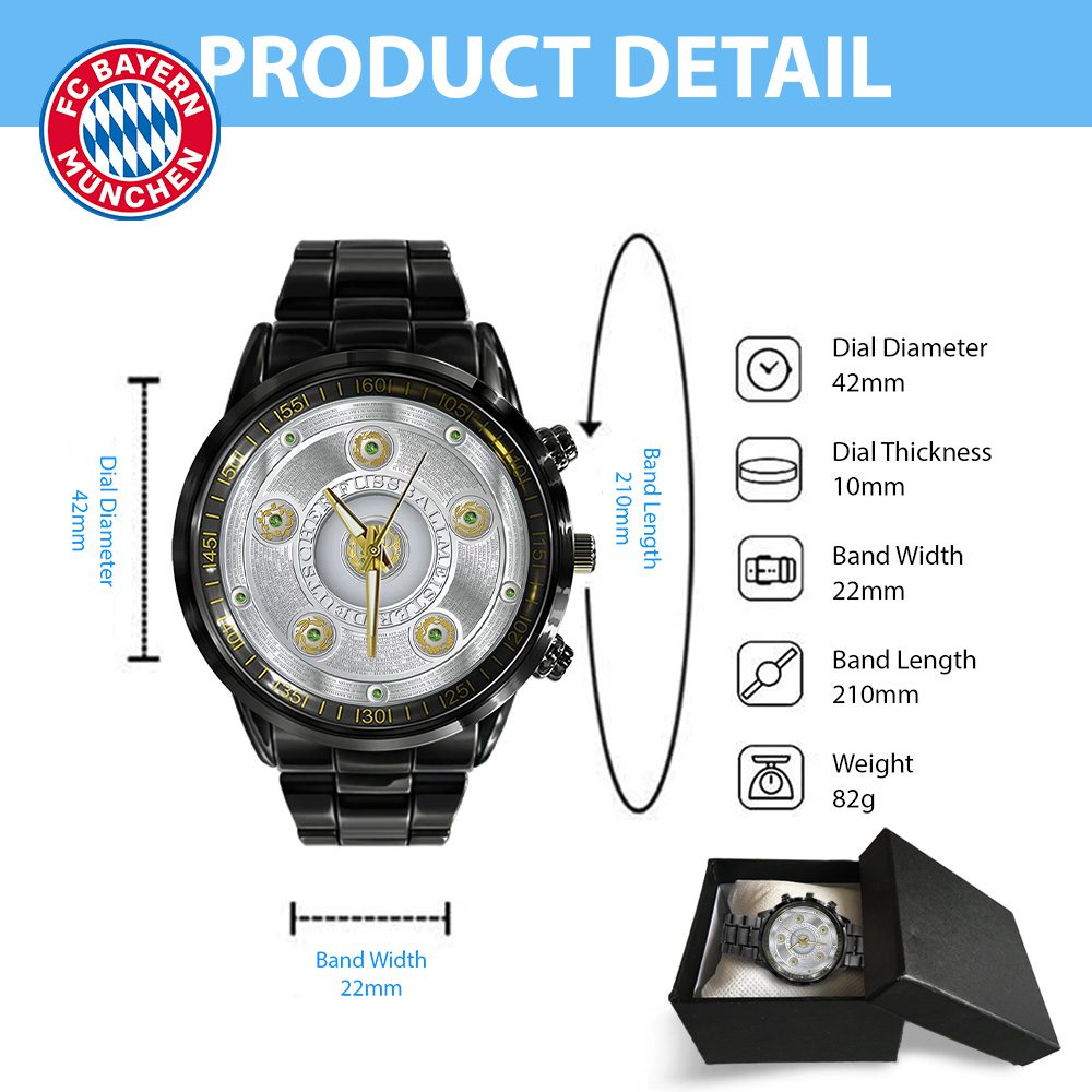 FC-Bayern-Munchen-Champion-202425-Bundesliga-Black-Stainless-Steel-Watch-GCL1158-3