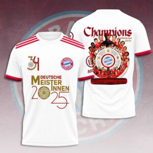 FC Bayern Munchen Champion 2024/25 Bundesliga Unisex Performance T-Shirt GCL1034
