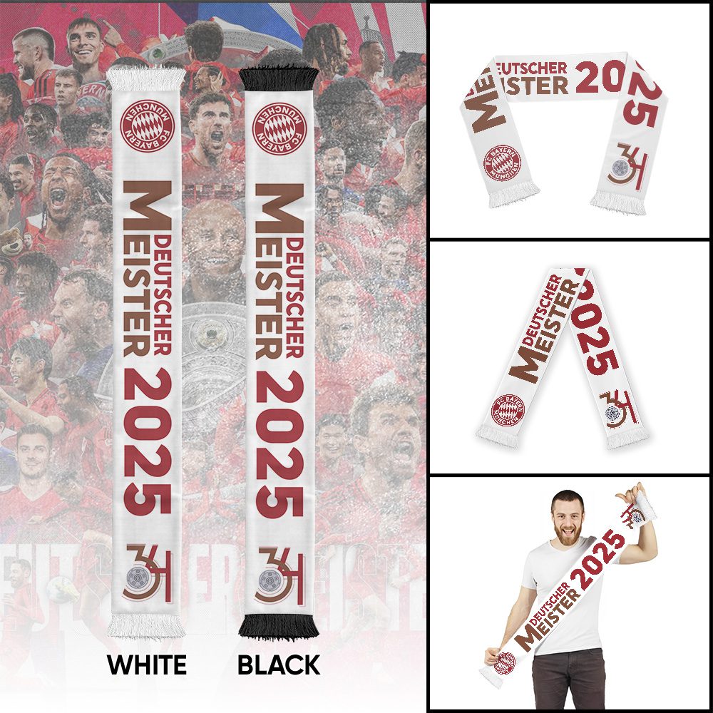FC-Bayern-Munchen-Champion-2025-Ruffneck-Soccer-Scarf-RSC1032 FC Bayern Munchen Champion 2025 Ruffneck Soccer Scarf RSC1032
