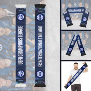 Inter Milan FC Champion 2025 Ruffneck Soccer Scarf RSC1019