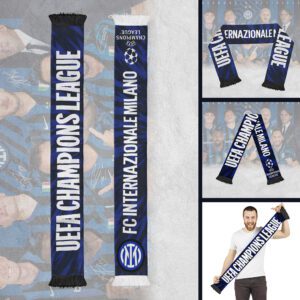 Inter Milan FC Champion 2025 Ruffneck Soccer Scarf RSC1024
