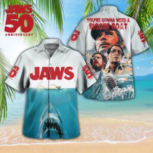 Jaws 3D Hawaiian Shirt GCL1015