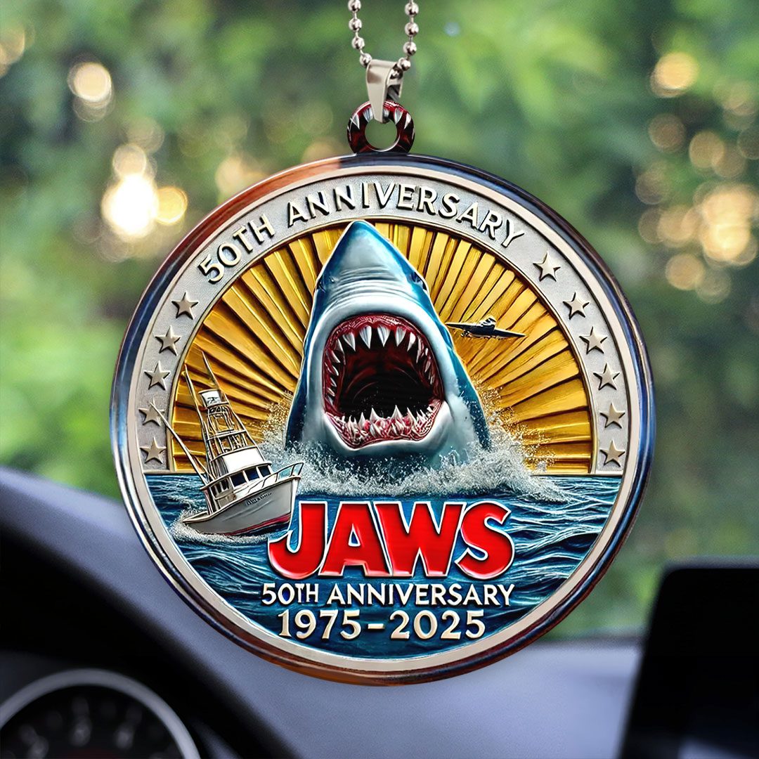 Jaws-Custom-Shape-2-sided-Acrylic-Car-Ornament-GCL1114 Jaws Custom Shape 2-sided Acrylic Car Ornament GCL1114