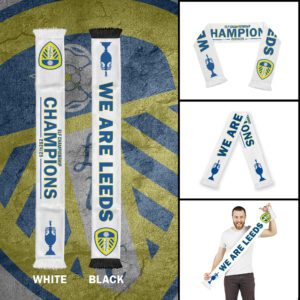 Leeds United Champion 2025 Ruffneck Soccer Scarf RSC1023