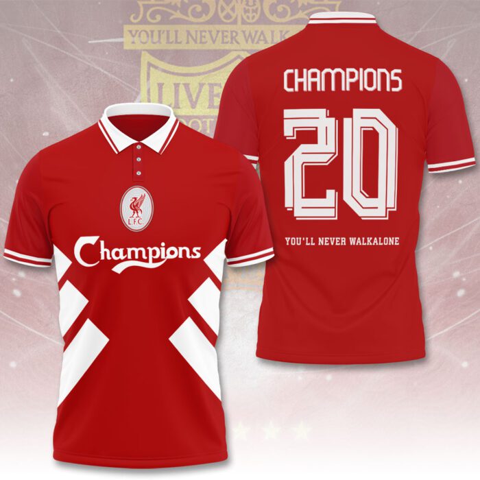 Liverpool FC Champion 2024/25 Premier League 3D Polo Shirt GCL1166