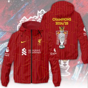 Liverpool FC Champion 2024/25 Premier League 3D Windbreaker Jacket GCL1297