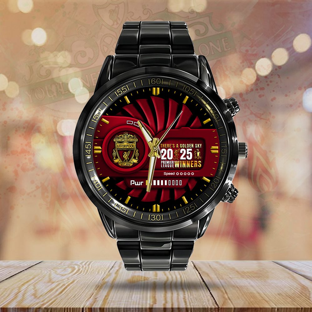 Liverpool-FC-Champion-202425-Premier-League-Black-Stainless-Steel-Watch-GCL1262-1