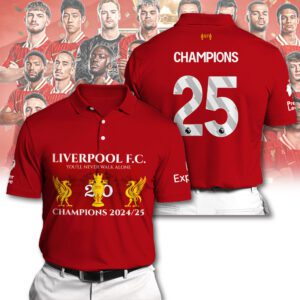 Liverpool FC Champion 2024/25 Premier League Polo Shirt GCL1535