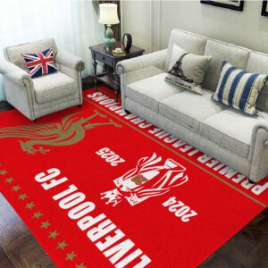 Liverpool FC Champion 2024/25 Premier League Rectangular Rug GCL1050