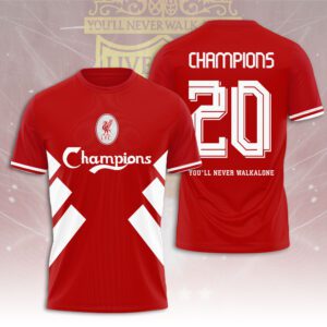 Liverpool FC Champion 2024/25 Premier League Unisex Performance T-Shirt GCL1165