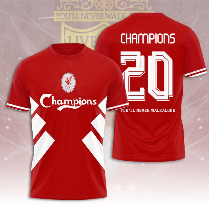 Liverpool FC Champion 2024/25 Premier League Unisex Performance T-Shirt GCL1165