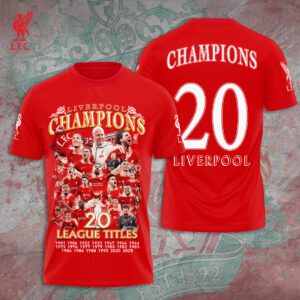 Liverpool FC Champion 2024/25 Premier League Unisex Performance T-Shirt GCL1170