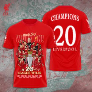 Liverpool FC Champion 2024/25 Premier League Unisex Performance T-Shirt GCL1172