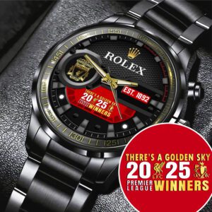Liverpool FC Champion 2024/25 Premier League x Rolex Black Stainless Steel Watch GCL1216