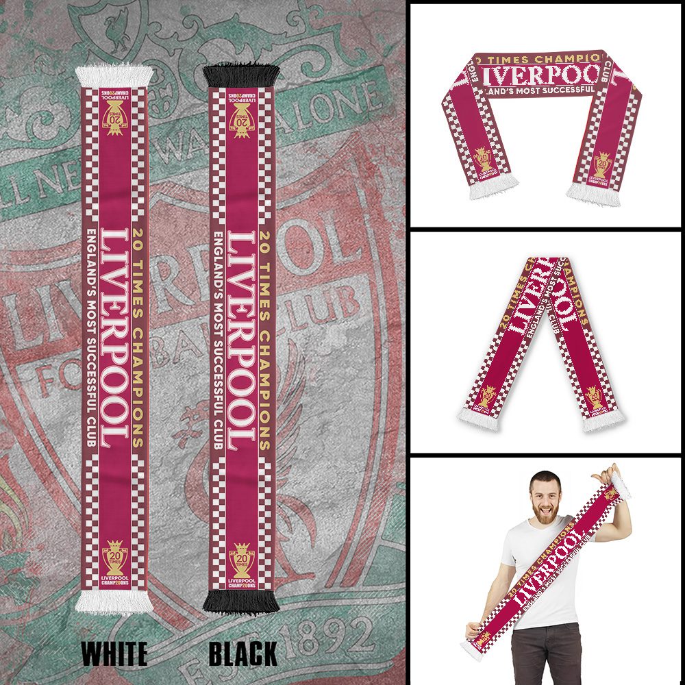 Liverpool-FC-Champion-2025-Ruffneck-Soccer-Scarf-RSC1026 Liverpool FC Champion 2025 Ruffneck Soccer Scarf RSC1026