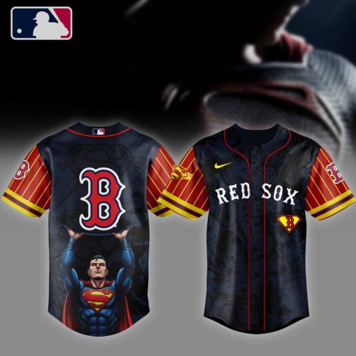 MLB Boston Red Sox X Superman Baseball Jersey DBJ1561