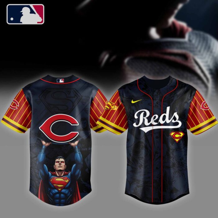 MLB Cincinnati Reds X Superman Baseball Jersey DBJ1557