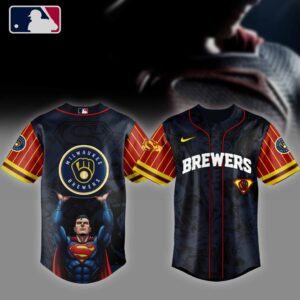 MLB Milwaukee Brewers X Superman Baseball Jersey DBJ1551