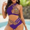Minnesota Vikings Women's 2PCS Bikini Swimsuit Crisss Cross Cutout Bathing Suit ACC1178