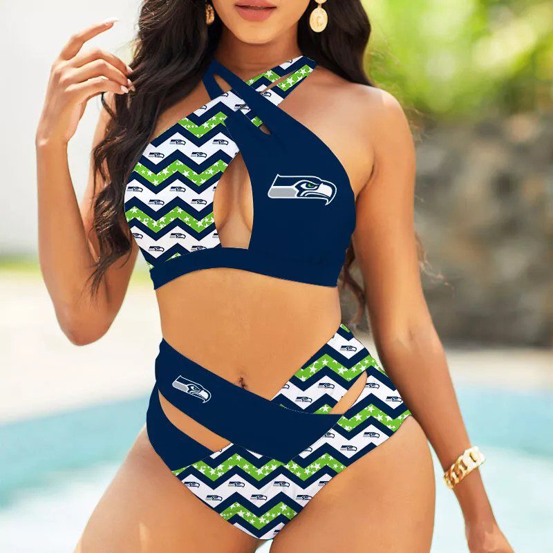 Philadelphia-Eagles-Womens-2PCS-Bikini-Swimsuit-Crisss-Cross-Cutout-Bathing-Suit-ACC1189 Philadelphia Eagles Women's 2PCS Bikini Swimsuit Crisss Cross Cutout Bathing Suit ACC1189