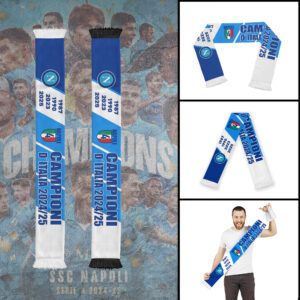 S.S.C. Napoli Champion 2025 Ruffneck Soccer Scarf RSC1004