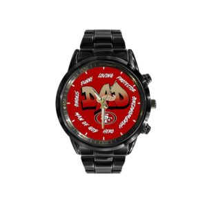 San Francisco 49ers Limited Edition Black Stainless Steel Watch For Father's Day